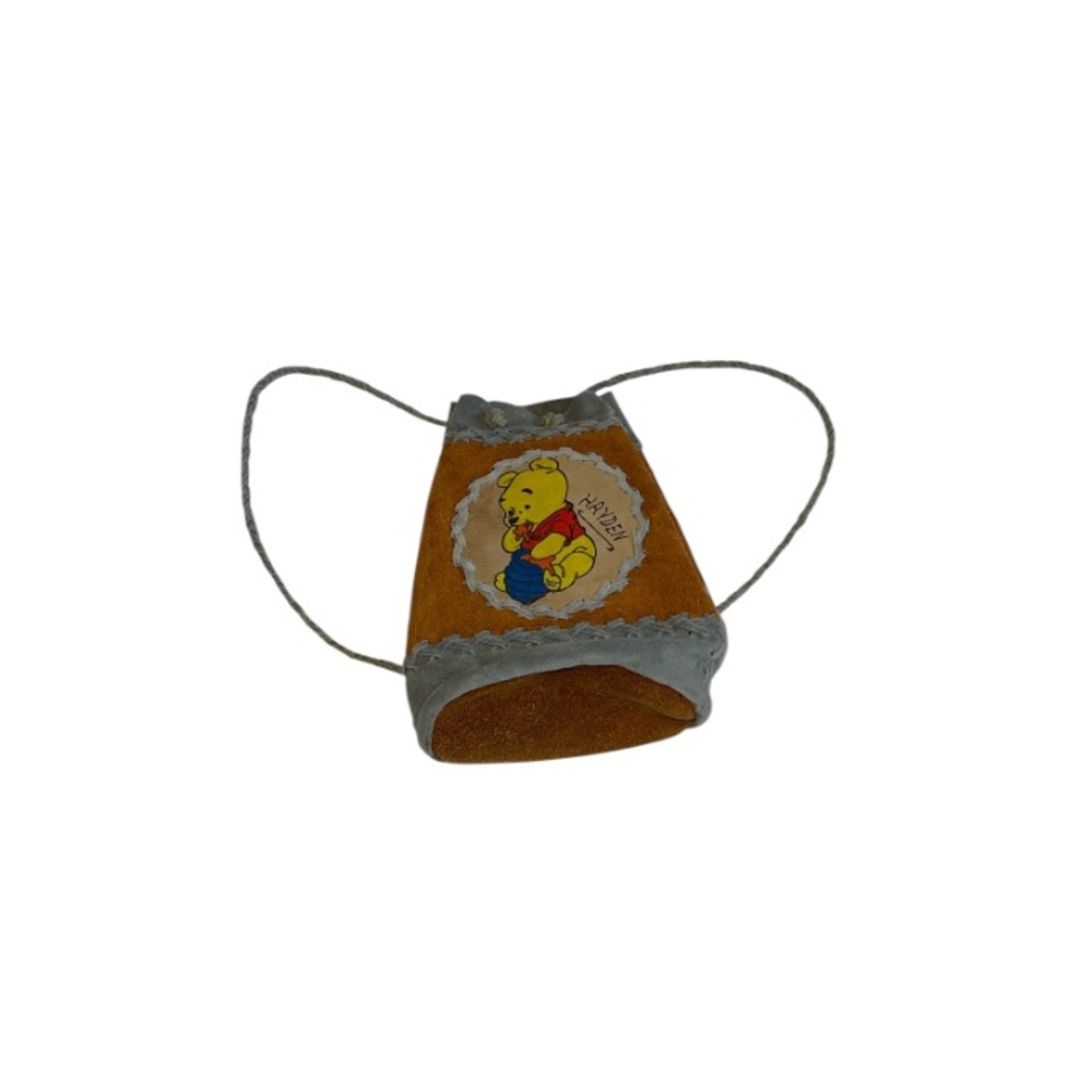 Handmade Vintage Winnie the Pooh Suede Mini Backpack for “Hayden”
